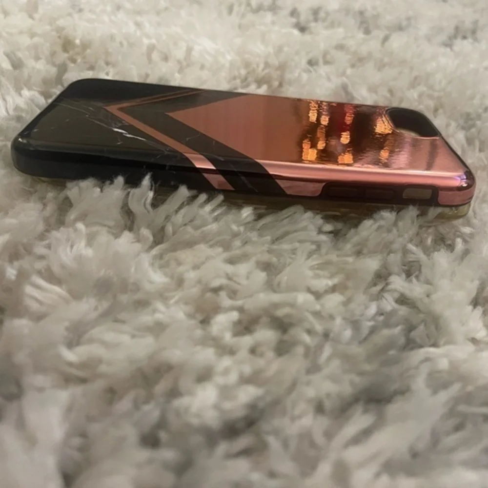 NWOT iPhone 6S / 6 / 7‎ / 8 Plus Rose Gold Mirror Pink Black Marbled Phone Case